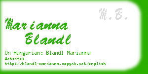 marianna blandl business card